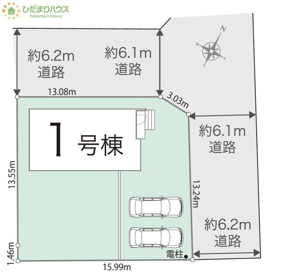 【区画図】 | 取手市光風台2丁目01期　新築戸建 | 角地につき日当たり・風通し良好です☆