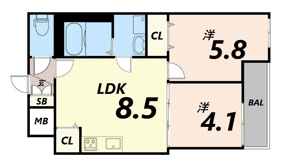 Habitasion京口の間取り