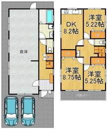 大西町貸家の間取り