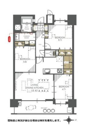 【間取り】 | サンパーク青山（C-22）