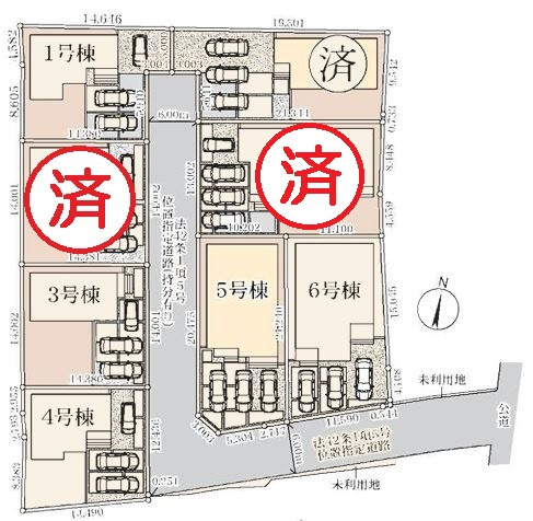 リーブルガーデン．S　上里町七本木第６　の区画図|現地区画図