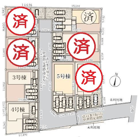 リーブルガーデン．S　上里町七本木第６　の区画図|現地区画図
