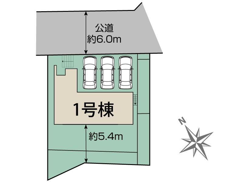 【同施工物件ご案内可能】知多市南粕谷3丁目　全1棟の区画図|全体区画数｜全１棟 ◆駐車３台可能！(但し、車種による) ◎まずは、お気軽にお問い合わせください。現地を案内しながら周辺環境も見て頂けます。