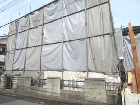 北本市東間8丁目　新築住宅の前面道路含む現地写真