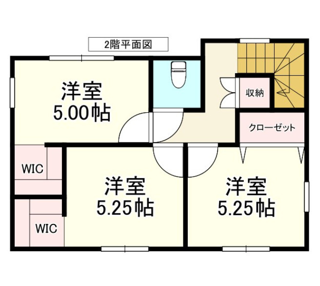 八戸市長苗代内舟渡　F棟の間取り