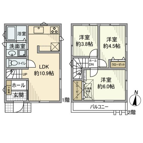春日町戸建の間取り