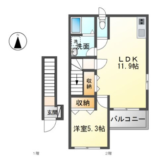 【間取り】 | サンフォレスト　シーダⅡ