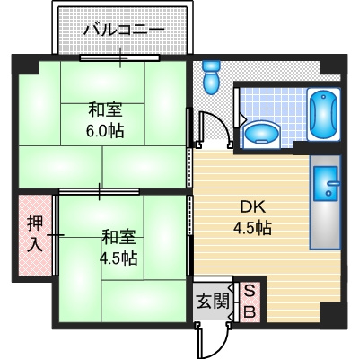 【間取り】 | 茨木グランドハイツ