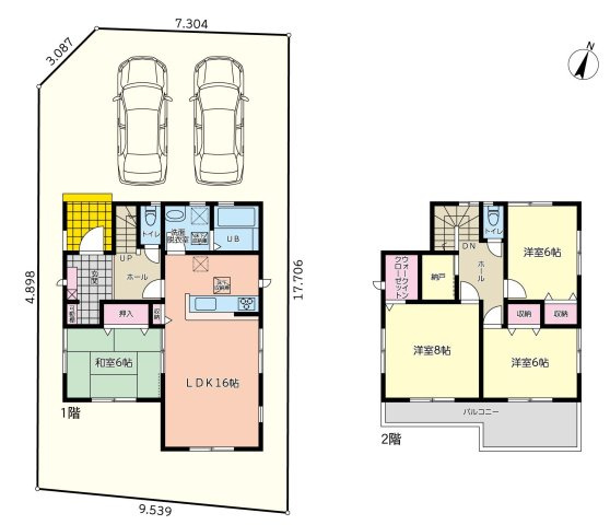 中古戸建(別途家庭菜園の土地149㎡付き)の間取り