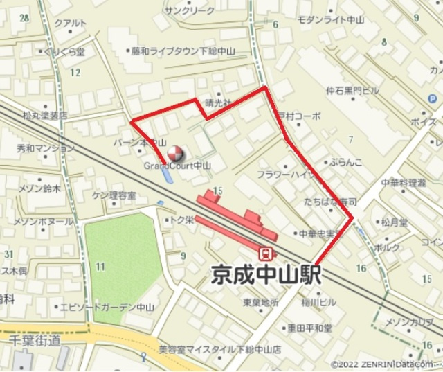 グランコート中山の地図|★案内図★