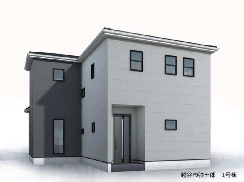 越谷市弥十郎　新築戸建の外観パース
