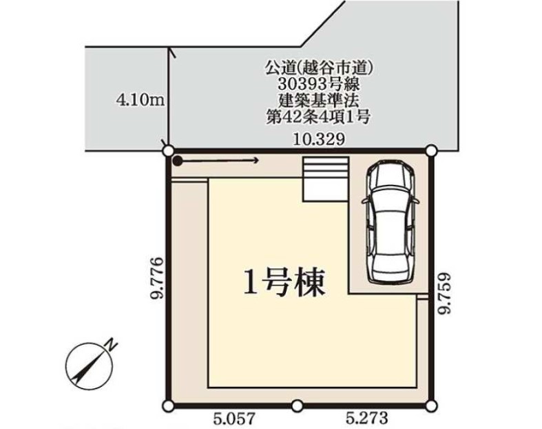 越谷市弥十郎　新築戸建の区画図