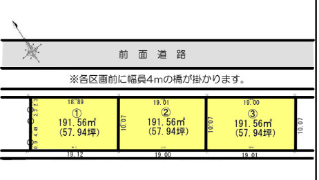 岡山市藤田の区画図
