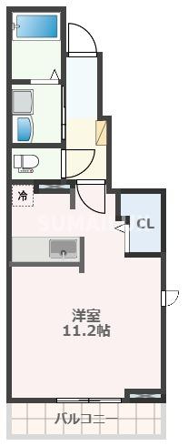 熊本市西区横手４丁目のアパートの間取り