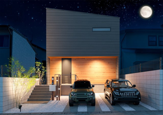 COLORSグリーンヒル　栗東市高野　限定1区画の外観パース|～施工事例～外観パースです