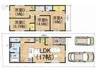 山科区小山西御所町　新築戸建の画像