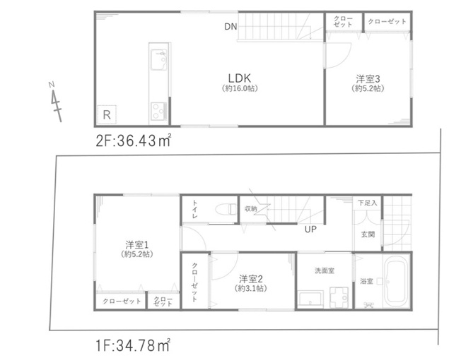 【間取り】 | 船橋市金杉８丁目