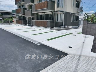 広島市安佐北区可部３丁目のアパートの駐車場