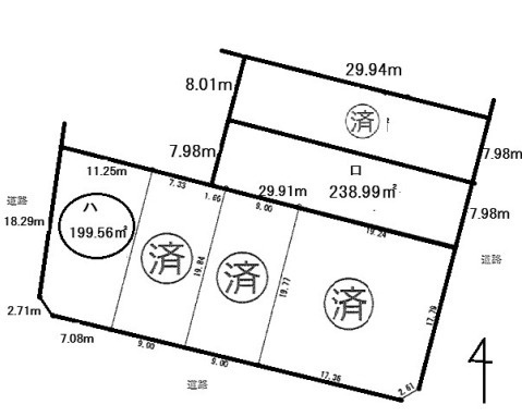 越前市中央2丁目　全6区画　の土地図
