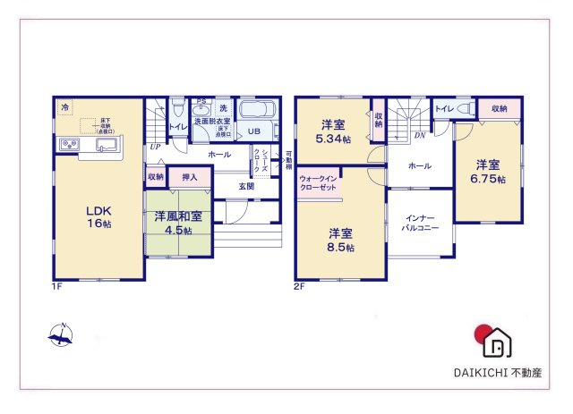 【間取り】 | 上里町七本木第6  LiveleGarden.s　新築戸建　全8棟　4号棟 | 4号棟