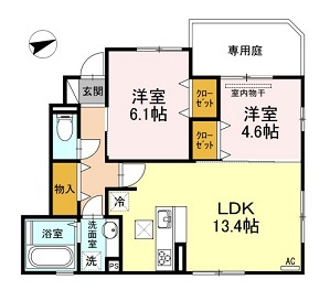広島市安佐北区可部南１丁目のアパートの間取り
