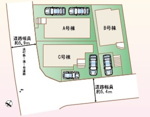 【区画図】 | 南多聞台５丁目　土地　３区画