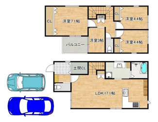 【間取り】 | 深井中町　新築一戸建
