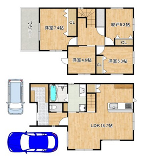 【間取り】 | 福田　新築一戸建