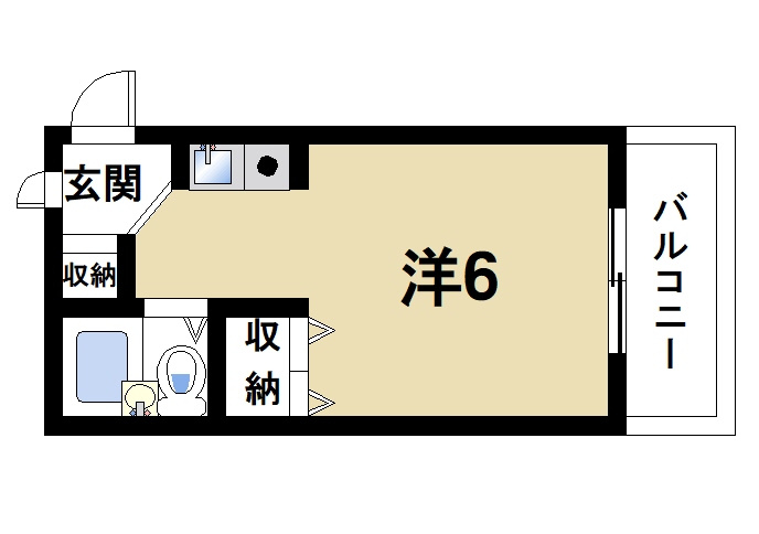 シティパレスあやめ池Ｐ８の間取り|快適な洋室があります