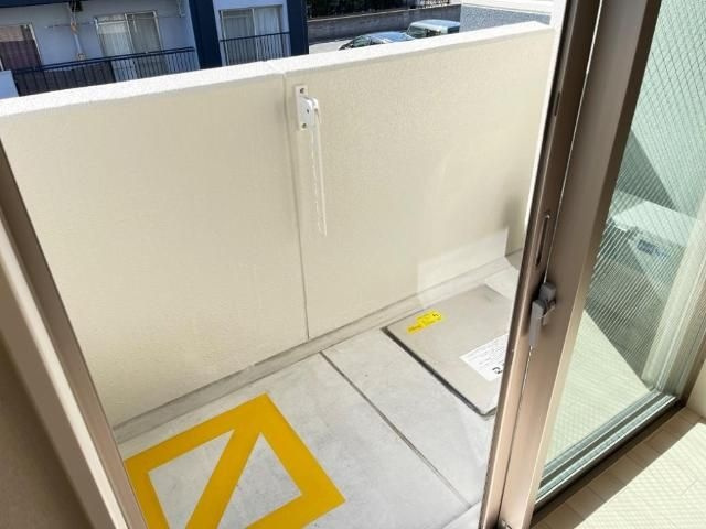 リバーサイド西月隈のバルコニー