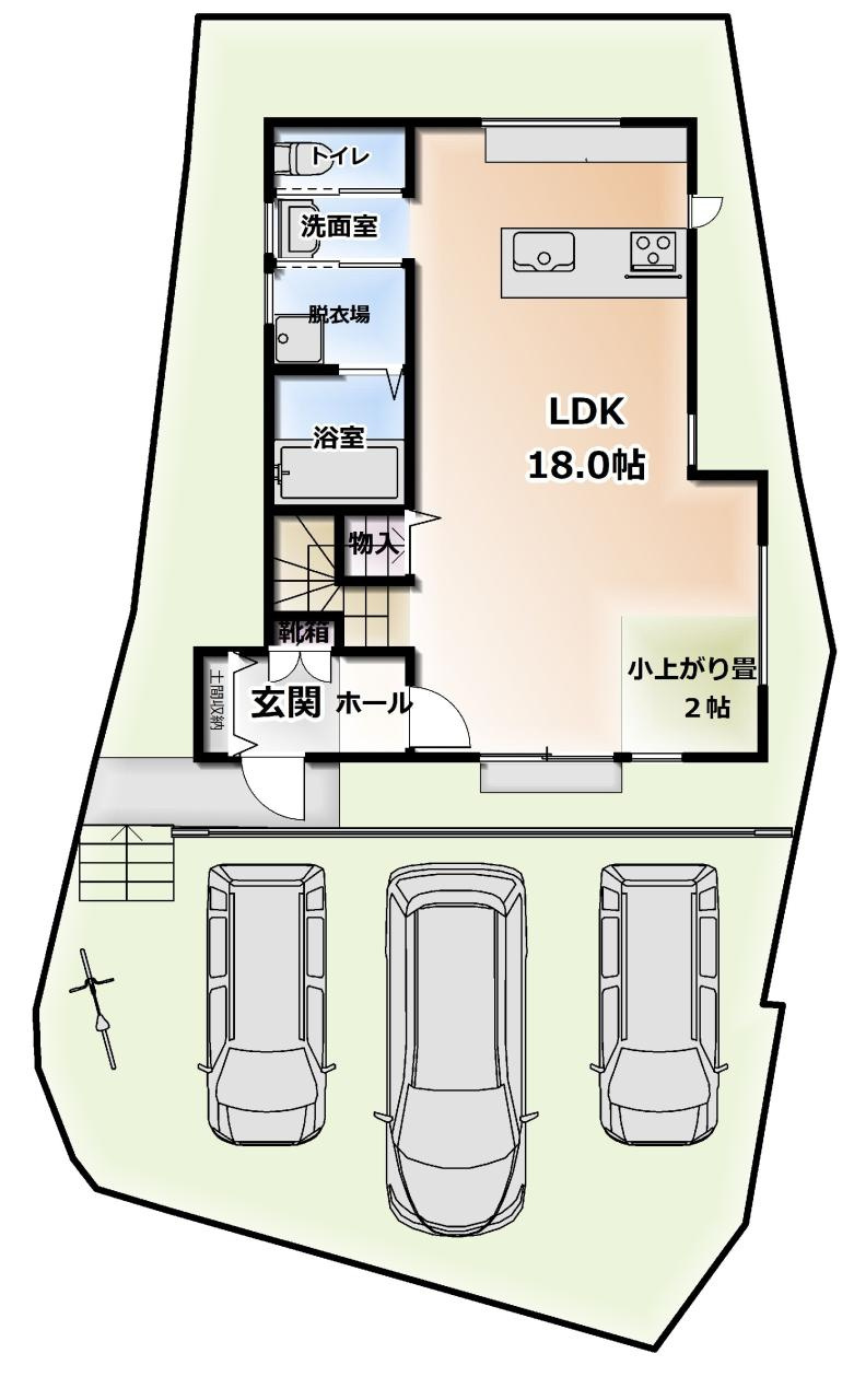 一宮しなね　中古戸建　（築浅物件）の区画図