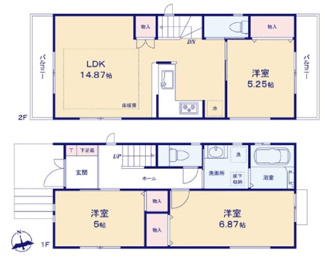 【間取り】 | 国立市青柳１丁目　全２棟　２号棟　仲介手数料無料♪