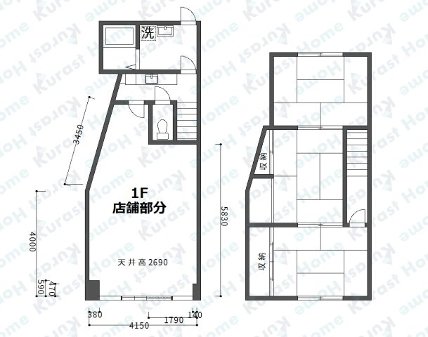 【間取り】 | 春日丘1丁目店舗