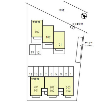 【区画図】 | ラフィネ壱弐番館