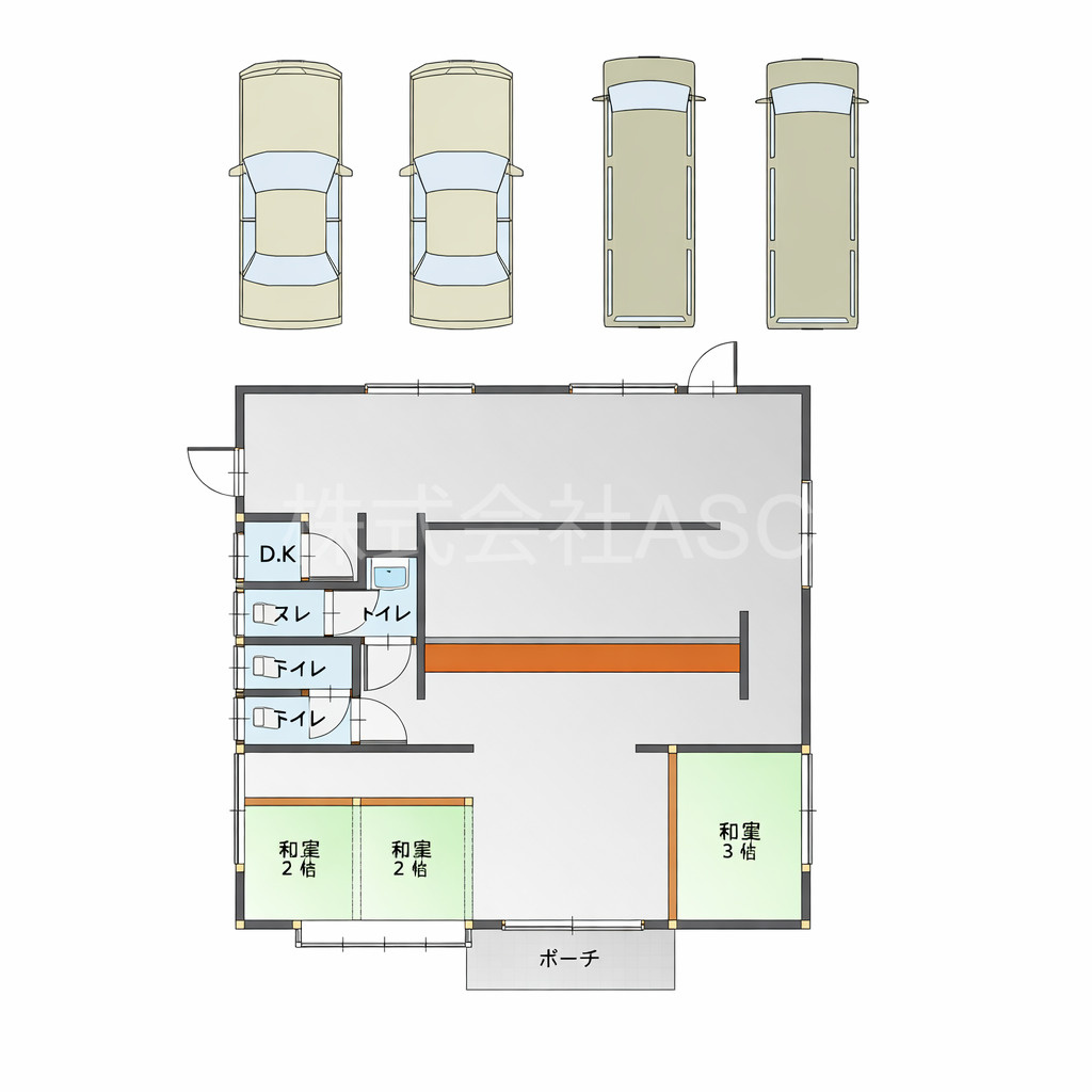二色二丁目店舗の間取り
