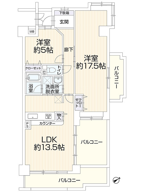 【仲介手数料無料／清須市】藤和シティコープ新川　603の間取り