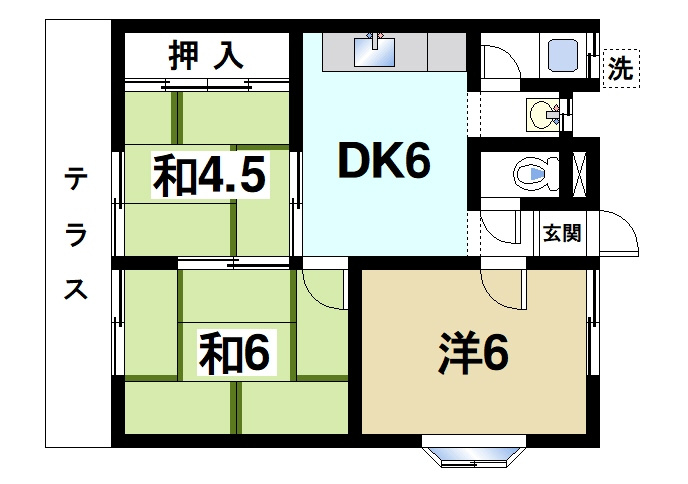 三輪マンションの間取り|家族で快適な生活を満喫できます