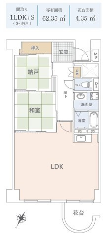 海見え！「逗子マリーナ２号棟」3階の間取り|導線を考えられた間取り