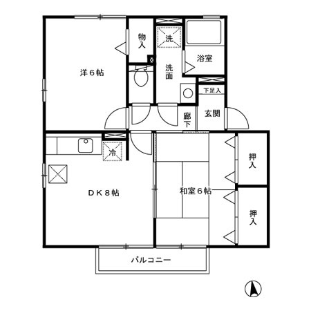 【間取り】 | エスポアール日ノ出 A棟