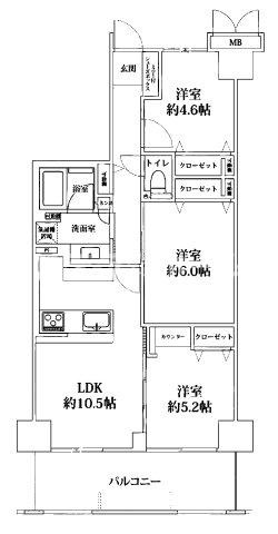 ソシエ北大阪壱期棟の間取り|フルリノベ済みの3LDKです！