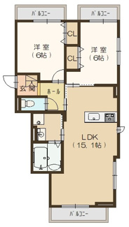 【間取り】 | ＭＡＩＳＯＮ　ＢＲＩＧＨＴＷＯＯＤ　Ｄｅｕｘ