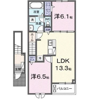 【間取り】 | クレメント岩出Ａ