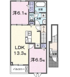 【間取り】 | クレメント岩出Ｂ