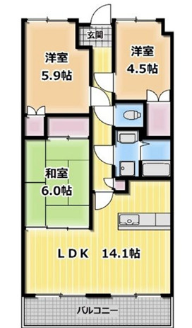 プロムナード豊中の間取り