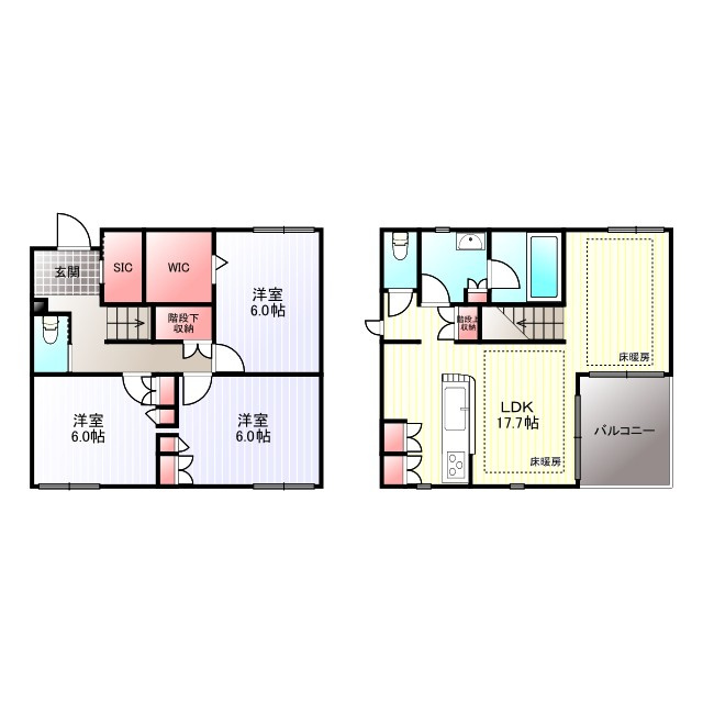 （仮称）井口３丁目ヘーベルハウスの間取り