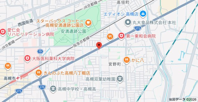 high wave高槻の地図