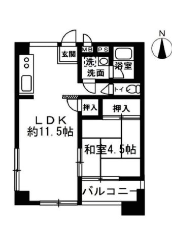 サニーハイツ森北の間取り