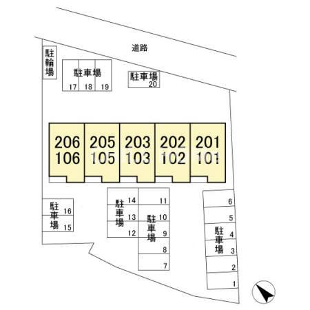 ガーデンハイツリリーフ　Ⅱの区画図|当社、チルホームのHPもご覧ください(^^)/物件情報多数♪