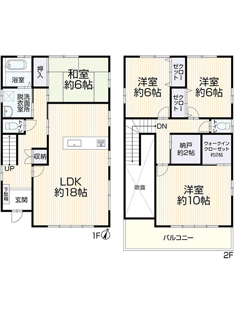 【仲介手数料無料／守山区】名古屋市守山区太田井10-30　再生住宅の間取り