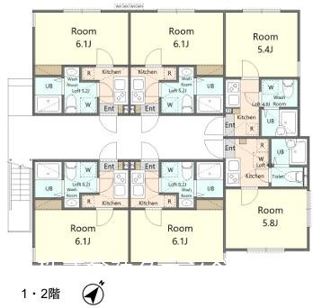 【間取り】 | 築浅アパート　小田急小田原線「生田」駅　徒歩10分　６.2％